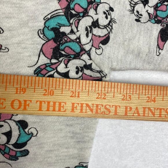 Disney Mickey & Minnie Mouse Ice Skating Sweater Womens Large Gray Sweatshirt - Picture 5 of 9